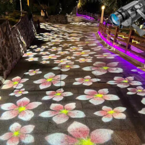 YoiJoys Waterproof Creative Pattern Decoration For Street Home DJ Bar Projector Logo Lamp With HD Moving Head DJ Lights