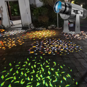 YoiJoys High power 600W HD waterproof led gobo logo advertising projector lights outdoor custom christmas decoration projector