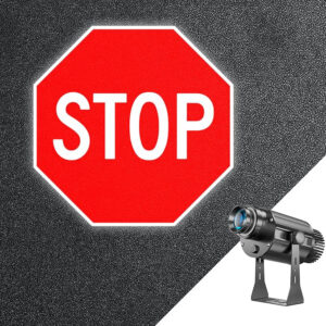 Yoijoys Stop Sign Led Gobo Projection Lamp For Forklift Security Pass Sidewalk Sign Long Distance Projection Logo Light 200W