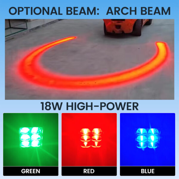 Yoijoys Led Forklift Light Tuff Plus Safety Light For Forklift Green Blue Color Tractor Truck Vehicle Car Forklift Warning Light - Image 6