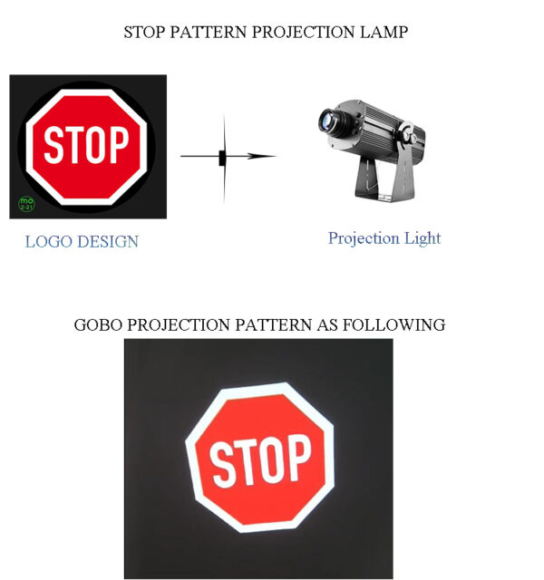 Yoijoys 400W High Power Advertising Floor Sign Projection Light Outdoor Safety Warning Sign Gobo Led Projector Lights Rotation - Image 5