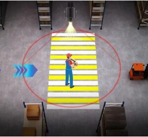 Yoijoys Professional Safety Indication Induction LED Gobo Projection System Warning Sign For Forklift In Factory Area