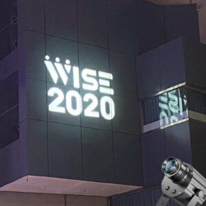 Yoijoys 150W Remote Control Advertising Customized Gobo Logo Led Projector Light Outdoor Building Led Projection