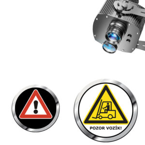 Yoijoys Professional dual lens projection light logo for safety in production projector light pedestrian safety zone area