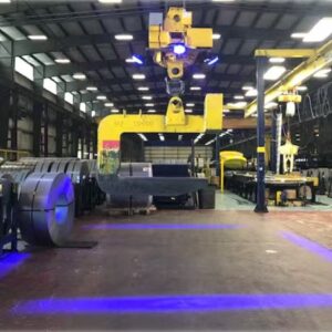 Yoijoys 72W Overhead Crane Led Pedestrian Warning Light Blue Spot Red Line Pattern