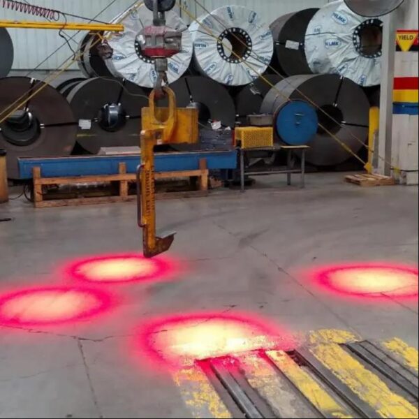 Yoijoys 72W Overhead Crane Led Pedestrian Warning Light Blue Spot Red Line Pattern - Image 7