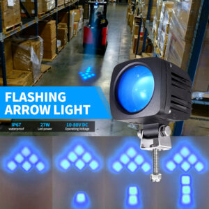 Yoijoys Waterproof IP67 Vehicle Safety Lamp Led Forklift Red Blue Forklift Led Arrow Light Forklift Safety Warning Light dc10-80