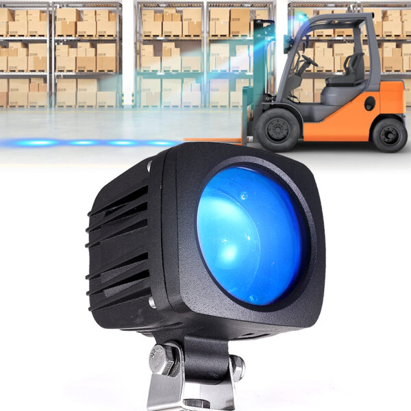 Yoijoys 12W waterproof IP67 forklift red blue zone safety warning light 4 points spot led light DC10-80V - Image 3