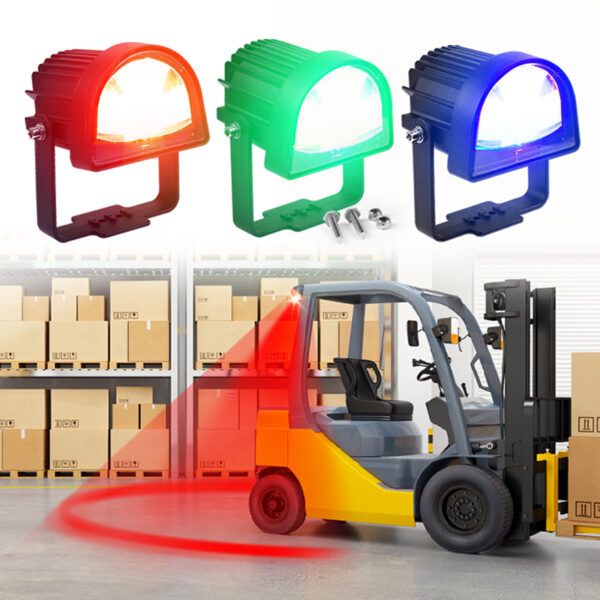 Yoijoys U-Shaped Forklift Safety Warning Light To Alert The Pedestrian In Warehouse Red Zone Forklift Danger Zone Warning Light