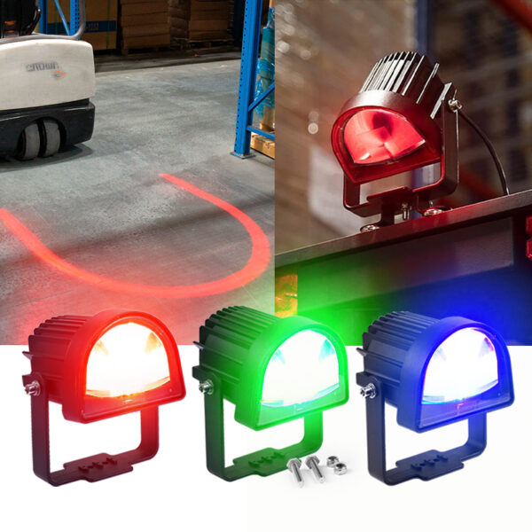 Yoijoys U-Shaped Forklift Safety Warning Light To Alert The Pedestrian In Warehouse Red Zone Forklift Danger Zone Warning Light - Image 2