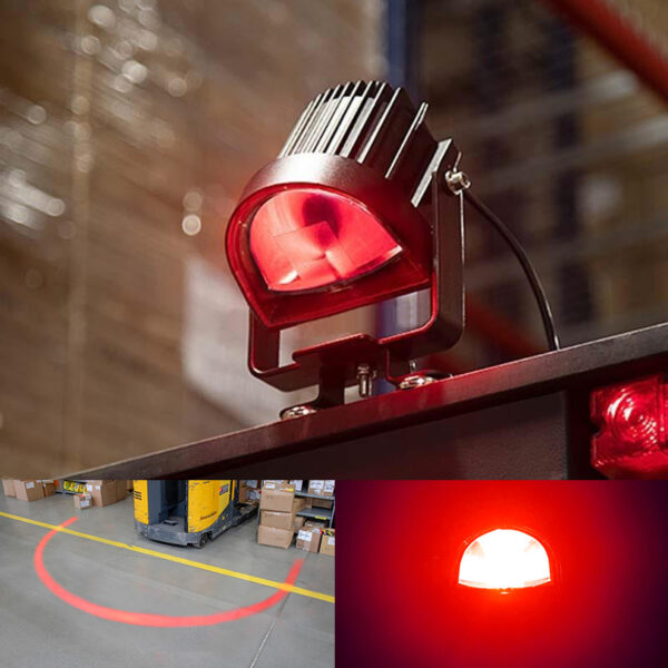 Yoijoys U-Shaped Forklift Safety Warning Light To Alert The Pedestrian In Warehouse Red Zone Forklift Danger Zone Warning Light - Image 6