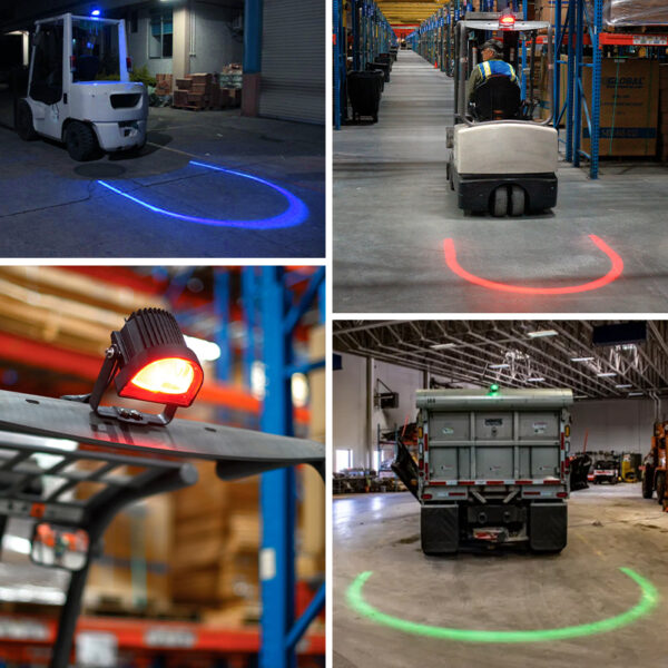 Yoijoys U-Shaped Forklift Safety Warning Light To Alert The Pedestrian In Warehouse Red Zone Forklift Danger Zone Warning Light - Image 9