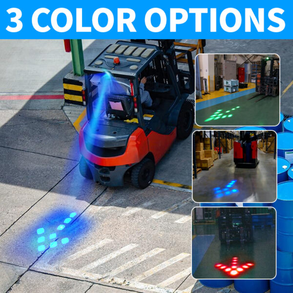 Yoijoys Waterproof IP67 Vehicle Safety Lamp Led Forklift Red Blue Forklift Led Arrow Light Forklift Safety Warning Light dc10-80 - Image 3
