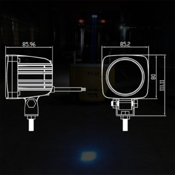 Yoijoys Waterproof IP67 Vehicle Safety Lamp Led Forklift Red Blue Forklift Led Arrow Light Forklift Safety Warning Light dc10-80 - Image 6